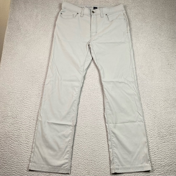Prana Other - Prana Brion Pants Men's Size 34 x 32 Light Gray Slim Fit Outdoor Hiking Stretch